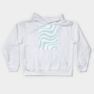 Blue waves pattern Kids Hoodie